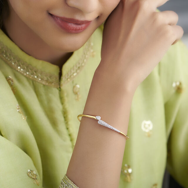 Sleek Radiance Diamond Bangle 2