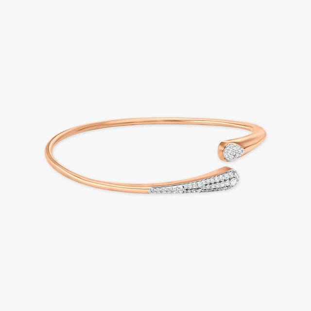 Sleek Radiance Diamond Bangle 4