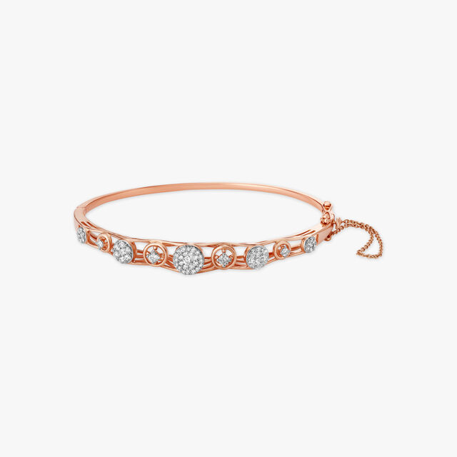 Elegant Geometric Diamond Bangle 