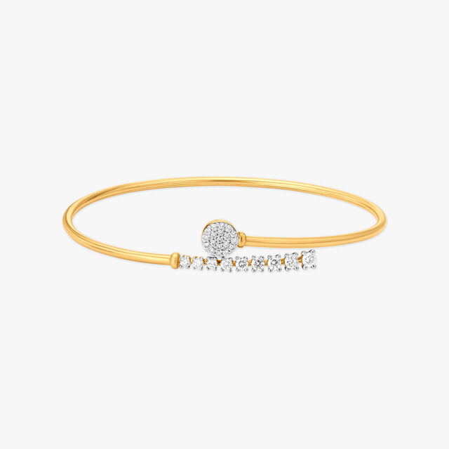 Gleaming Overlap Diamond Bangle