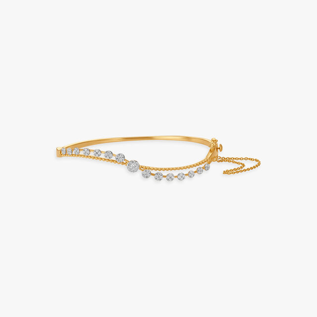 Radiant Flow Diamond Bangle 