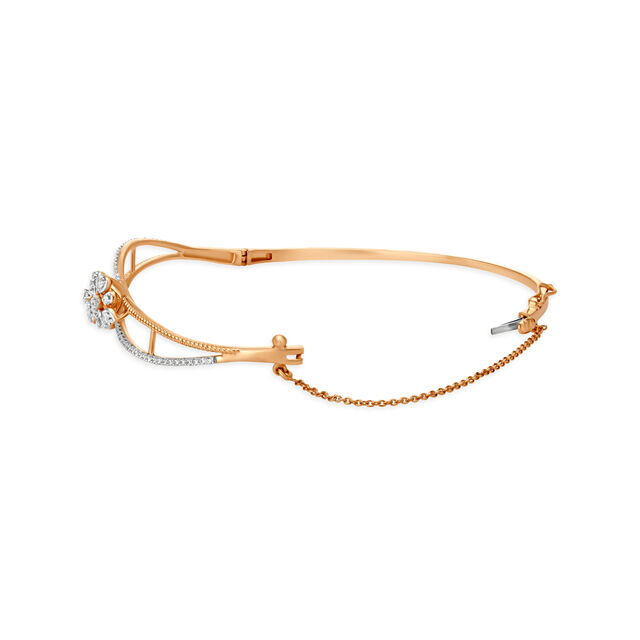 Enchanting Floral Diamond Bangle