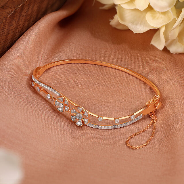Floral Diamond Bangle
