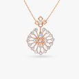 Radiant Diamond Pendant and Earrings Set 2