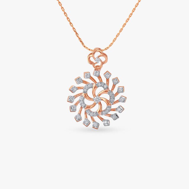 Swirl Royale Diamond Pendant and Earrings Set 2