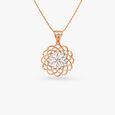 Blooming Radiance Diamond Pendant and Earring Set 2