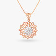 Sunburst Diamond Pendant and Earrings Set 2