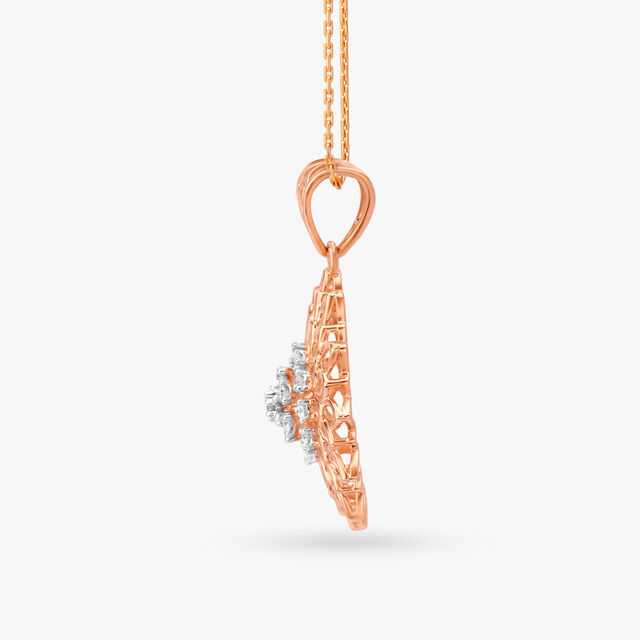 Sunburst Diamond Pendant and Earrings Set 3