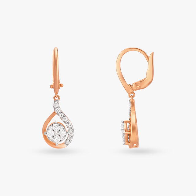 Teardrop Diamond Drop Earrings