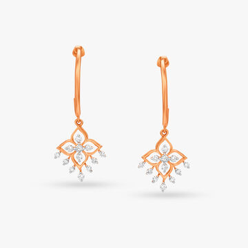 Delicate Charming Diamond Drop Earrings
