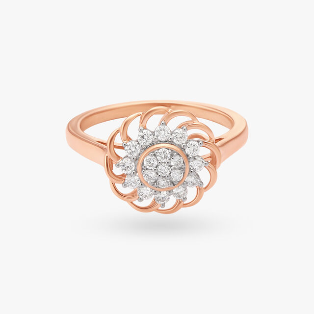 Floral Diamond Finger Ring 2
