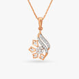 Floral Geometry Diamond Pendant 
