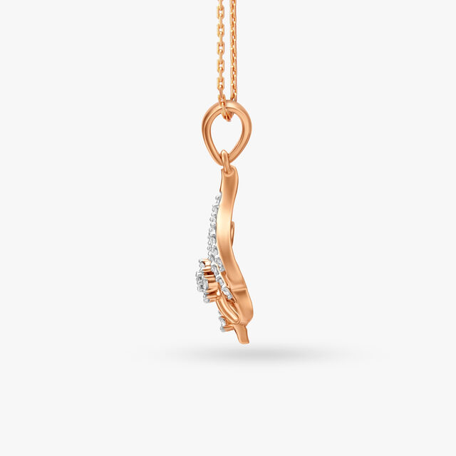 Floral Geometry Diamond Pendant 2