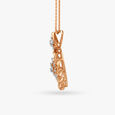 Floral Ribbon Diamond Pendant 2