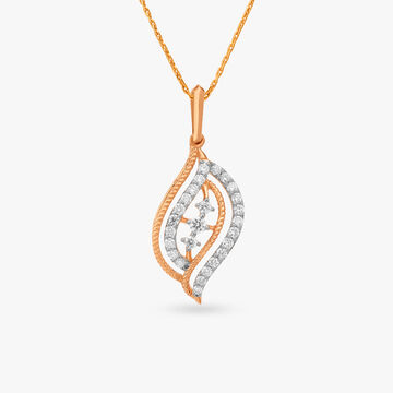 Leafy Elegance Diamond Pendant