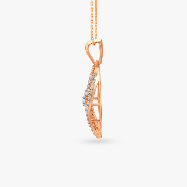Leafy Elegance Diamond Pendant 2