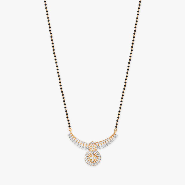 Diamond-Studded Black Bead Mangalsutra 2