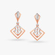 Sophisticated Geometric Diamond Drop Earrings 