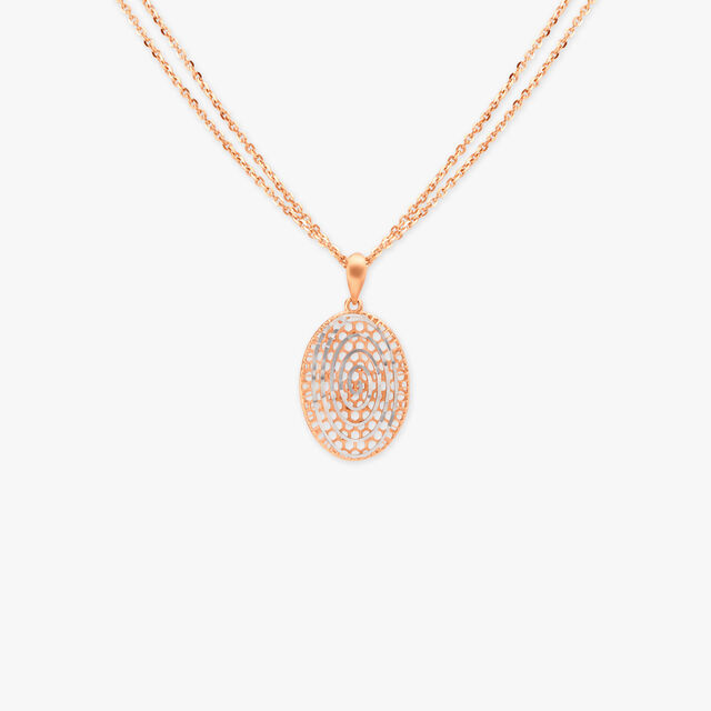 Twin Gold Pendant with Chain 