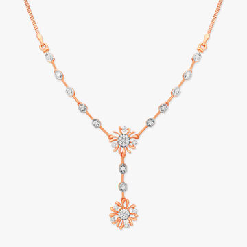 Radiant Floral Diamond Necklace