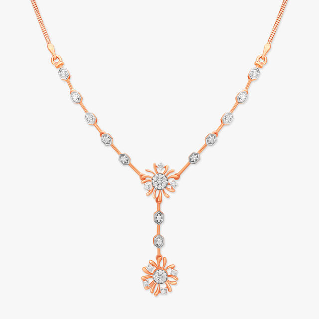 Radiant Floral Diamond Necklace 