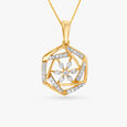 Stylish Floral Diamond Pendant 2