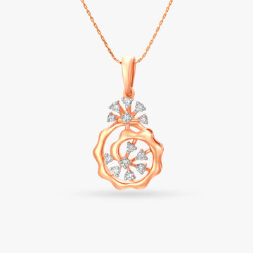 Elegant Firework Diamond Pendant