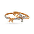 Butterfly Rose Gold and Diamond Finger Ring,,hi-res 2