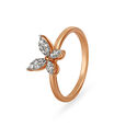 Butterfly Rose Gold and Diamond Finger Ring,,hi-res 3