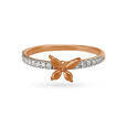 Butterfly Rose Gold and Diamond Finger Ring,,hi-res 7