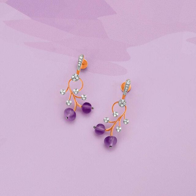 Dream of Lavender Drop Earrings 