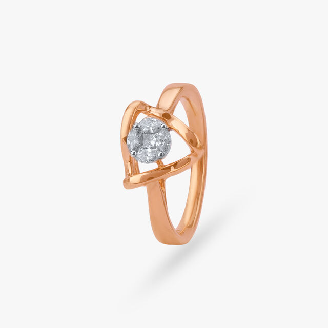 Sculpted Grace Diamond Ring 