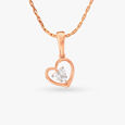 Charming Heart Diamond Pendant 