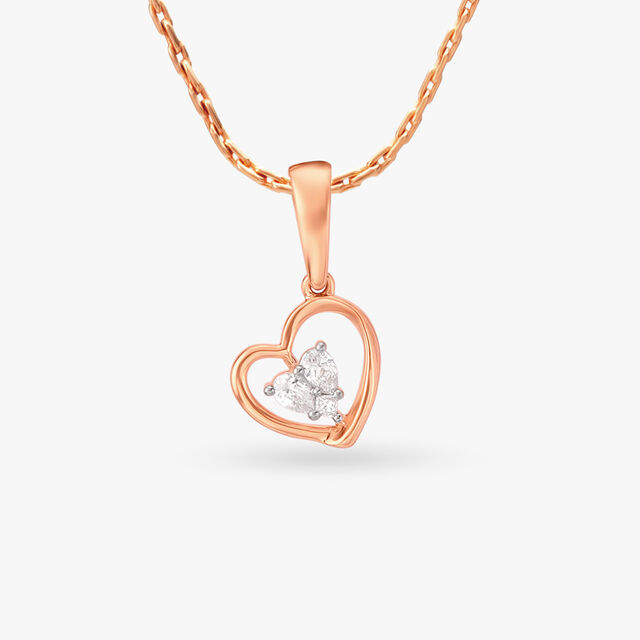 Charming Heart Diamond Pendant 