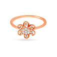 Floral Rose Gold Finger Ring 2