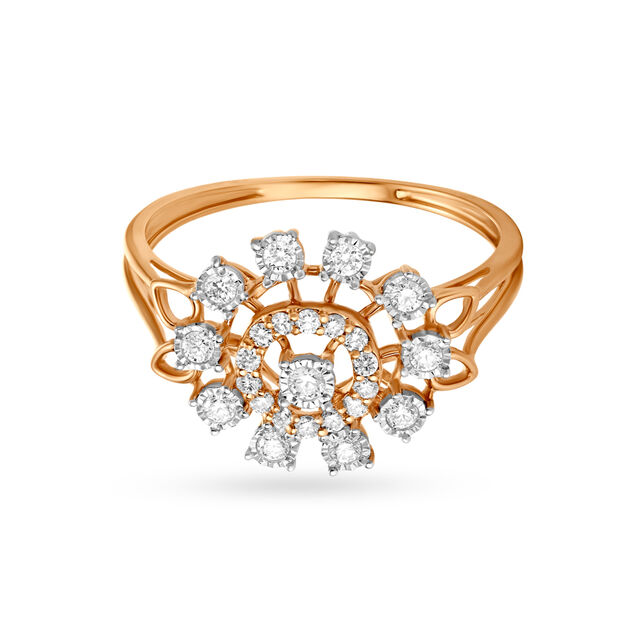 Stately Floral Finger Ring