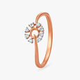 Minimal Floral Diamond Ring,,hi-res 
