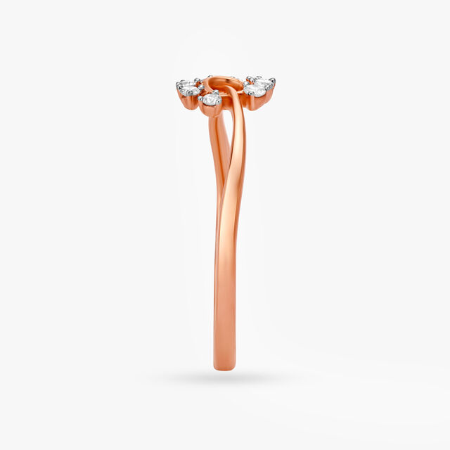 Minimal Floral Diamond Ring,,hi-res 3