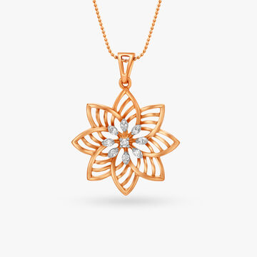 Traditional Floral Diamond Pendant