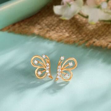 Enchanting Butterflies Diamond Stud Earrings