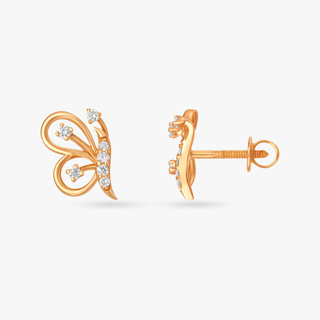 Enchanting Butterflies Diamond Stud Earrings 3