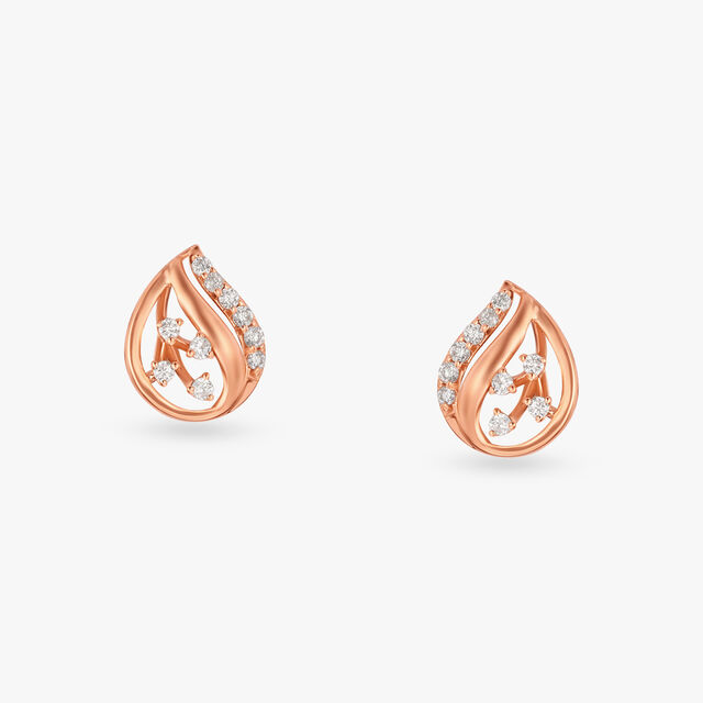 Chic Simplicity Diamond Stud Earrings 