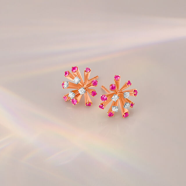 The Red Reverie Stud Earrings 