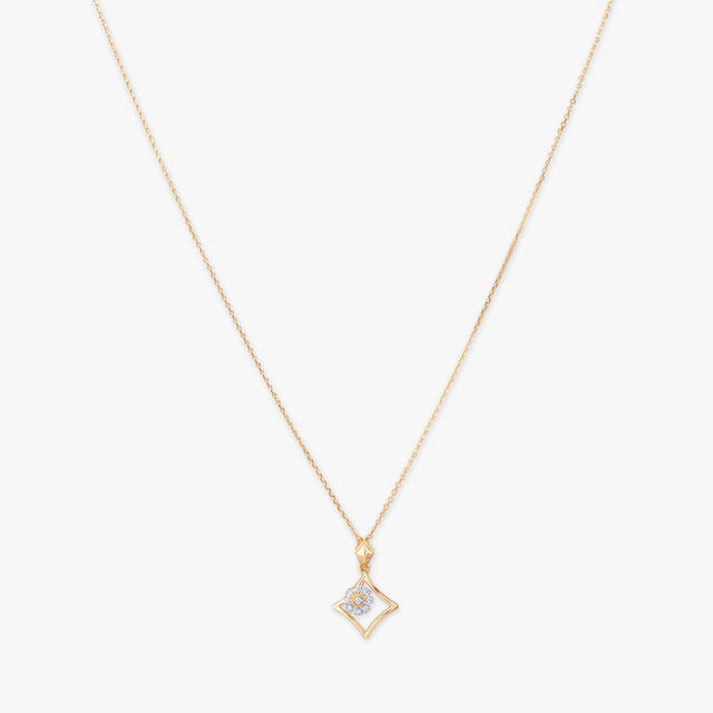 Prism Glow Diamond Pendant with Chain and Earrings Set 2