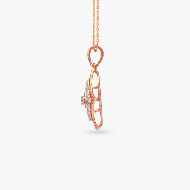Angular Allure Diamond Pendant and Earrings Set 3