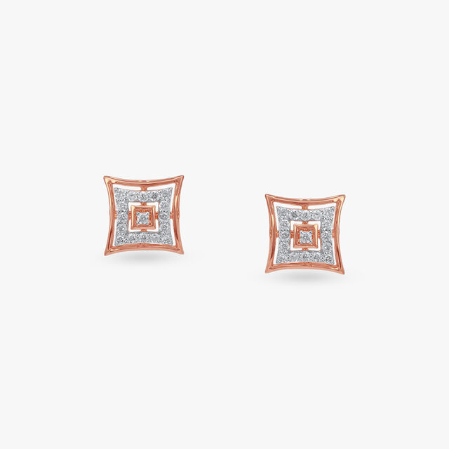 Angular Allure Diamond Pendant and Earrings Set 4