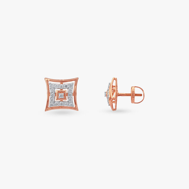 Angular Allure Diamond Pendant and Earrings Set 5
