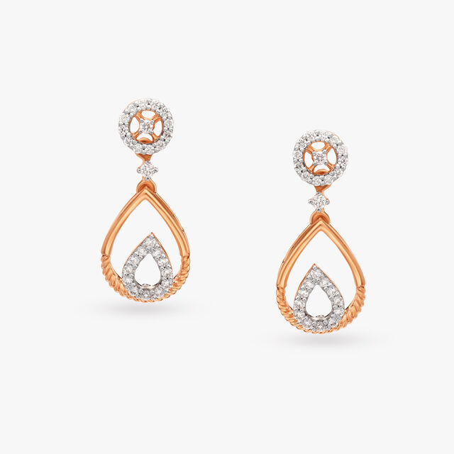 Casual Sheen Diamond Drop Earrings 