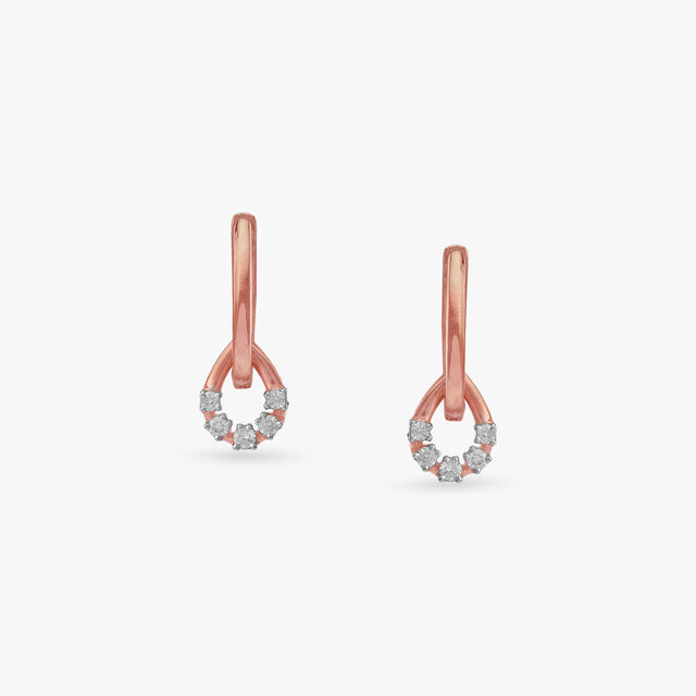 Glimmer Loop Diamond Hoop Earrings