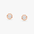 Spiral Sparkle Diamond Stud Earrings 